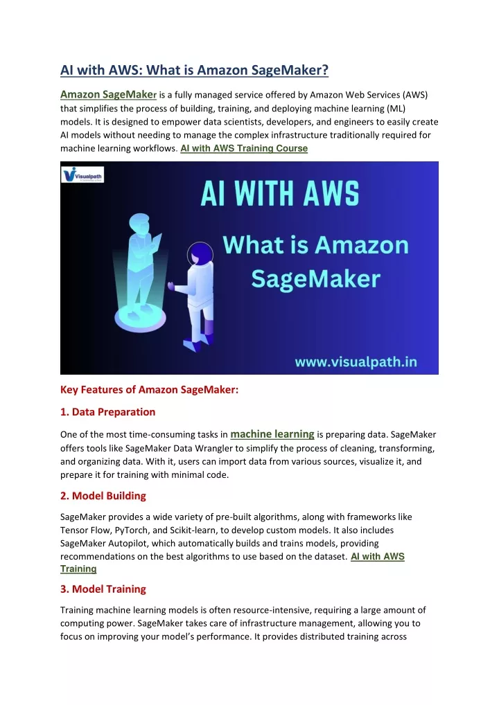 ai with aws what is amazon sagemaker