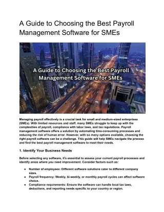 a guide to choosing the best payroll management