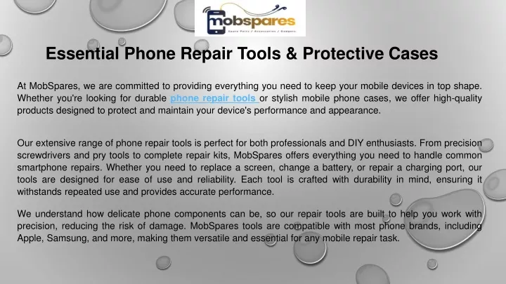 essential phone repair tools protective cases