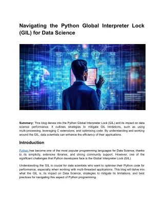 navigating the python global interpreter lock