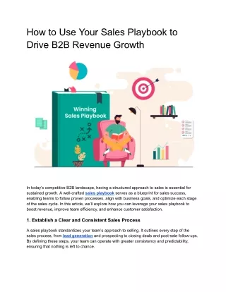 How to Use Your Sales Playbook to Drive B2B Revenue Growth