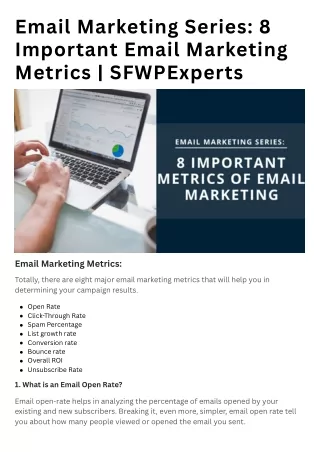 email marketing series 8 important email