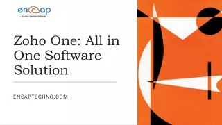 Zoho One- All in One Software Solutions