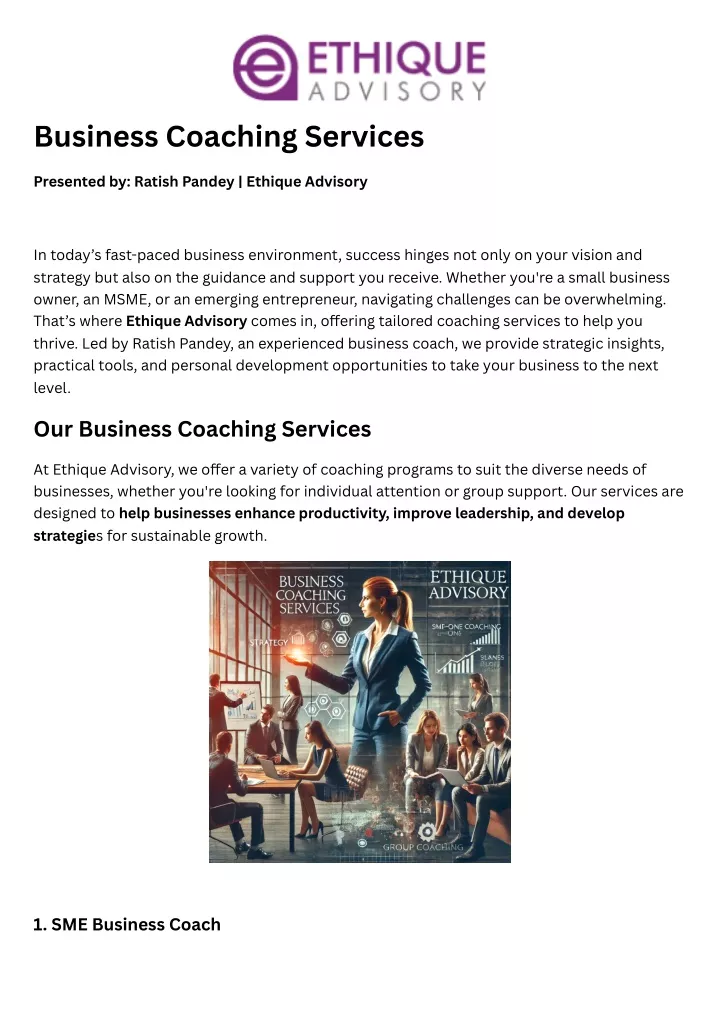 business coaching services