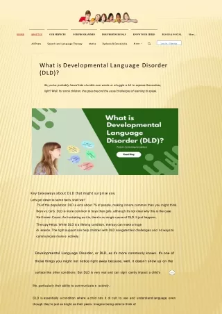 What is Developmental Language Disorder