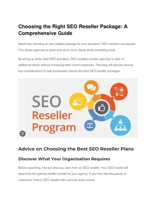 Choosing the Right SEO Reseller Package_ A Comprehensive Guide