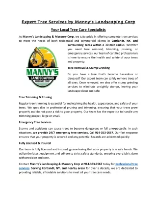 Professional Tree Care Solutions - Trimming, Removal, and Emergency Services