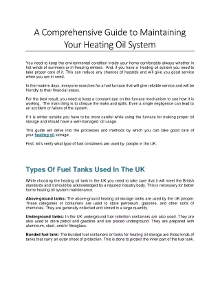 a comprehensive guide to maintaining your heating