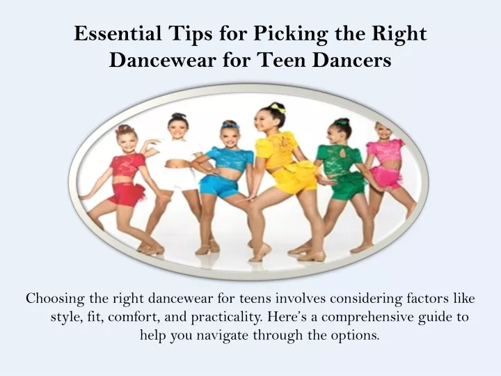 essential tips for picking the right dancewear