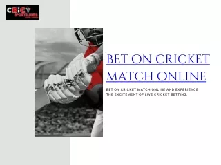 Bet on Cricket Match Online and Elevate Your Game Day Experience