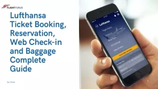 Lufthansa Ticket Booking, Reservation, Web Check-in & Baggage Complete Guide