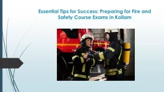 essential tips for success preparing for fire and safety course exams in kollam