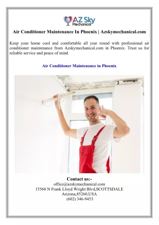 air conditioner maintenance in phoenix