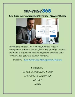 Law Firm Case Management Software  Mycase365.com