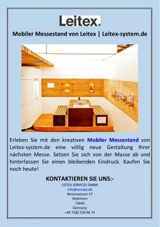 Mobiler Messestand von Leitex  Leitex-system.de