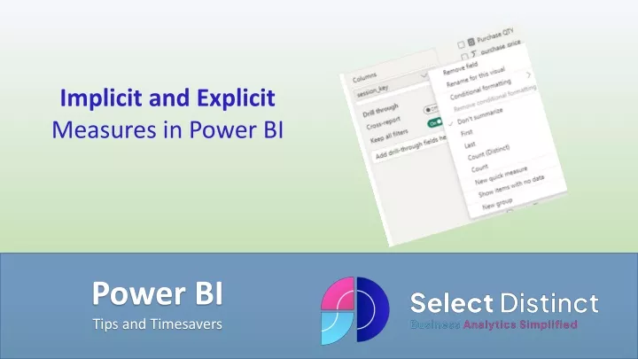 implicit and explicit measures in power bi