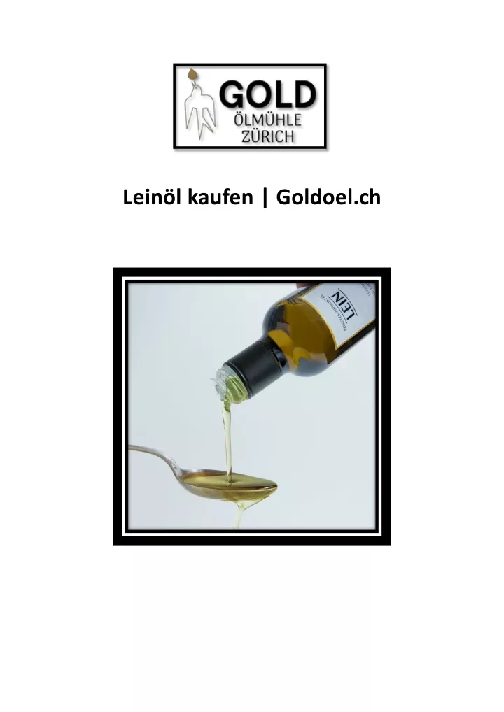 lein l kaufen goldoel ch