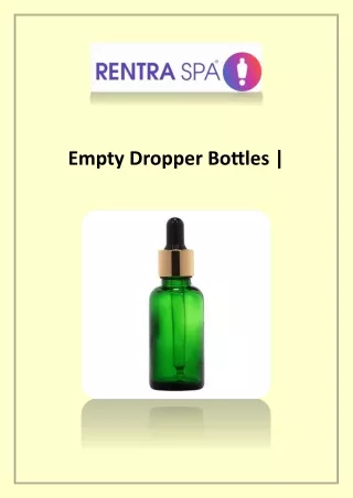 Empty Dropper Bottles | Rentraspa.com