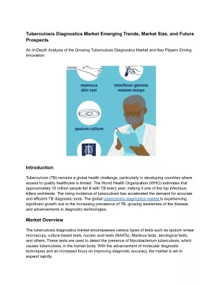 Tuberculosis Diagnostics Market Emerging Trends, Market Size