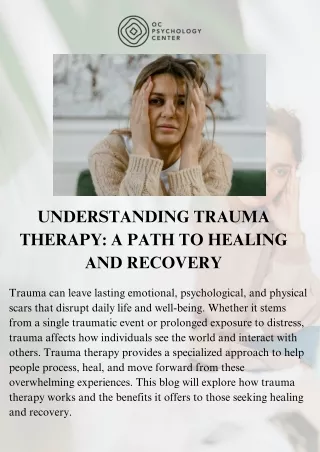understanding trauma therapy a path to healing