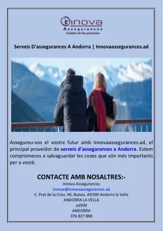 Serveis D'assegurances A Andorra  Innovaassegurances.ad