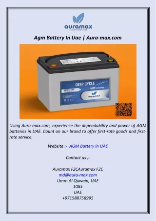 agm battery in uae aura max com