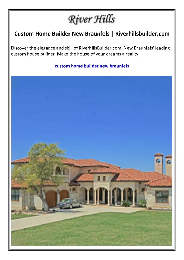 custom home builder new braunfels