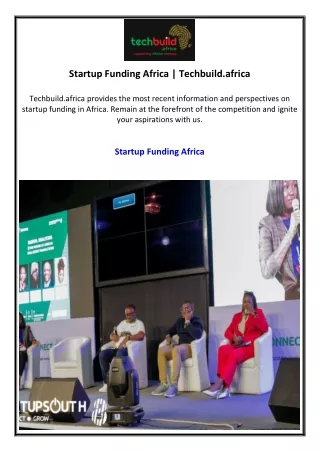 startup funding africa techbuild africa