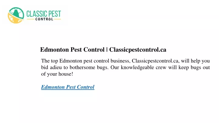 edmonton pest control classicpestcontrol ca