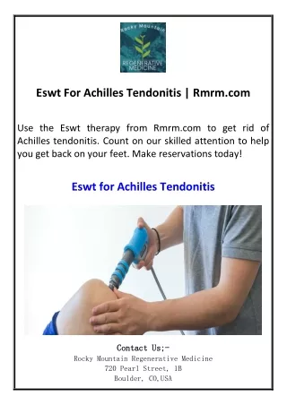 eswt for achilles tendonitis rmrm com