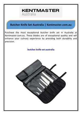 Butcher Knife Set Australia Kentmaster.com.au