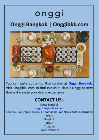 Onggi Bangkok  Onggibkk.com