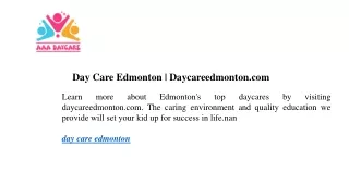 Day Care Edmonton  Daycareedmonton.com