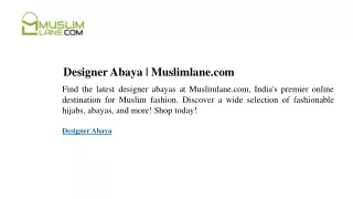 designer abaya muslimlane com