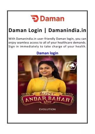 Daman Login Damanindia.in