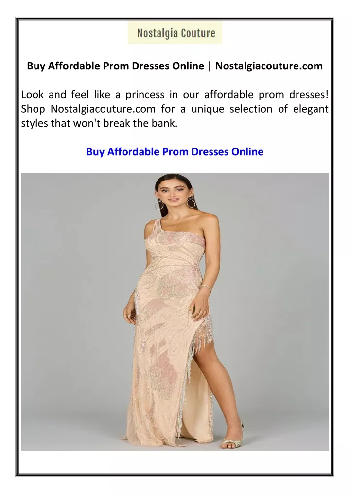 buy affordable prom dresses online