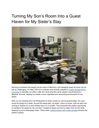 Turning My Son’s Room Into a Guest Haven for My Sister’s Stay