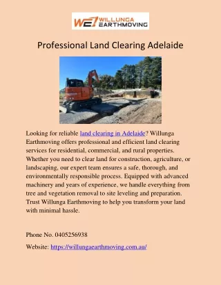 Professional Land Clearing Adelaide