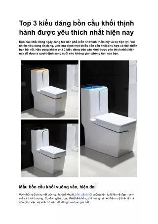 bồn cầu khối