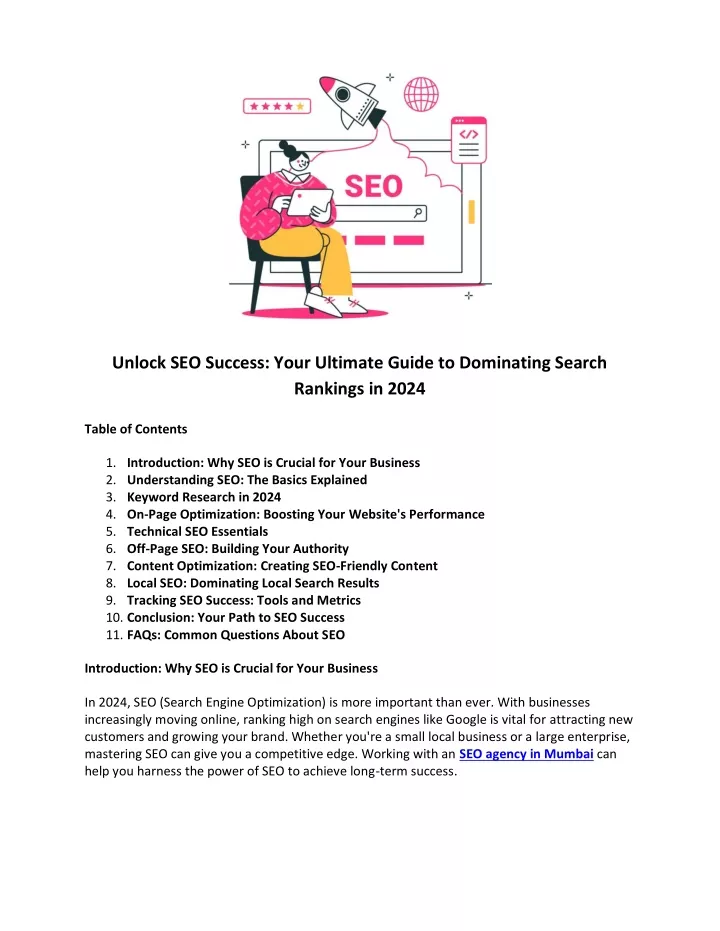 unlock seo success your ultimate guide