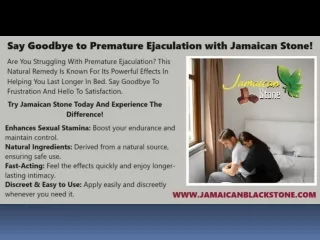 Jamaican Stone – The Natural Solution for Lasting Pleasure