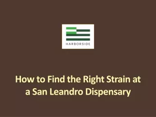 How to Find the Right Strain at a San Leandro Dispensary