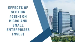 Effects of Section 43B(h) on Micro and Small Enterprises (MSEs)
