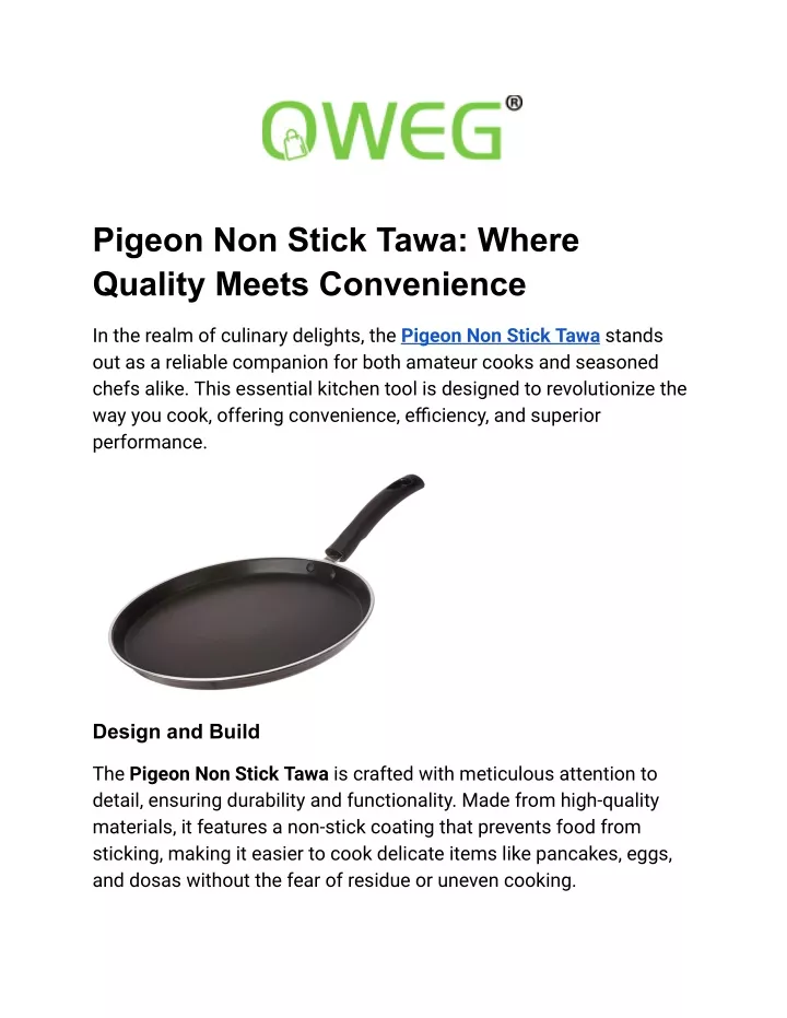 pigeon non stick tawa where quality meets