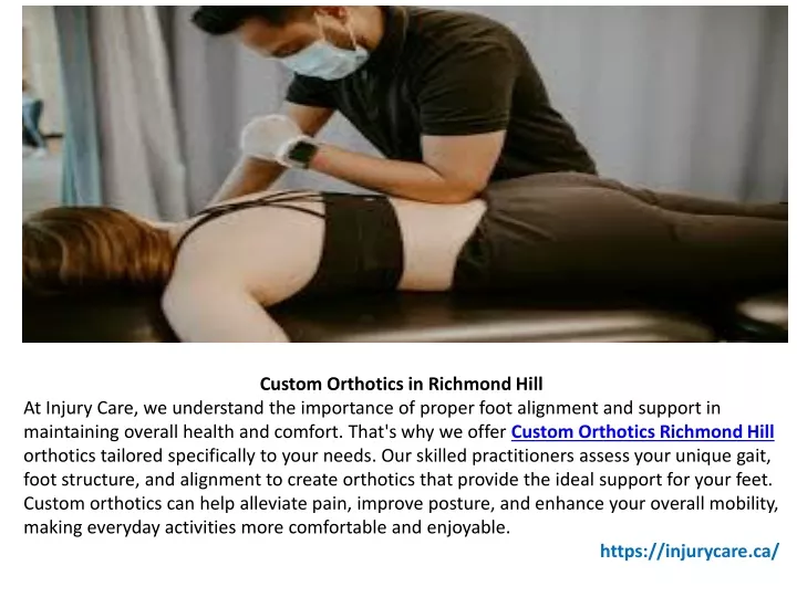 custom orthotics in richmond hill at injury care