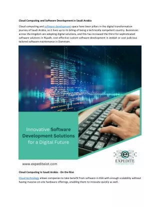 cloud computing and software development in saudi
