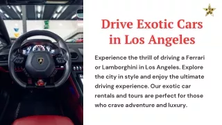 Drive Exotic Cars in Los Angeles | Ride Like A Star