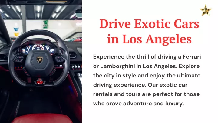 drive exotic cars in los angeles