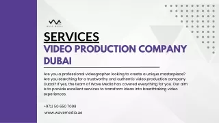 Video Production Services In Dubai