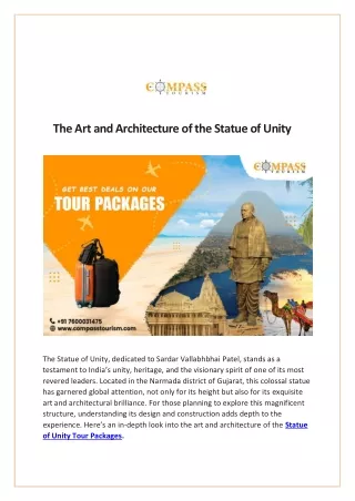 The Art and Architecture of the Statue of Unity